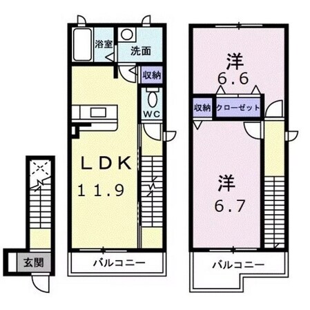 ウエストヴィレッジの物件間取画像